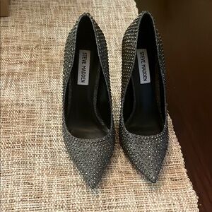 Steve Madden Women's Sparkling Black Heels